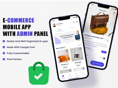 A complete e-commerce mobile app with shopping cart and payment integration