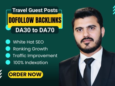Guest posts on high authority travel sites DA30–DA70 | Off page SEO