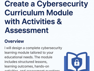 Cybersecurity Curriculum Module Development
