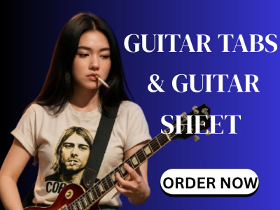 Create guitar tabs or sheet music for your song