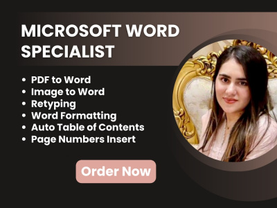 A Microsoft Word document Specialist| Word Formatting | PDF/Image to Word