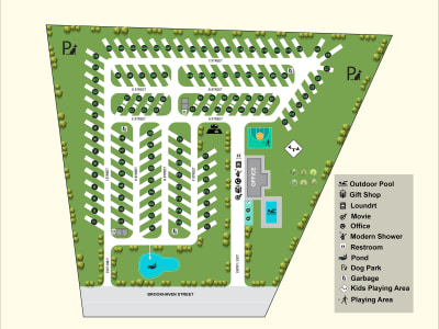 Render site plan, campground map ,subdivision, master plan illustration