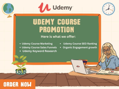 Increased Udemy course visibility, organic engagement and full management