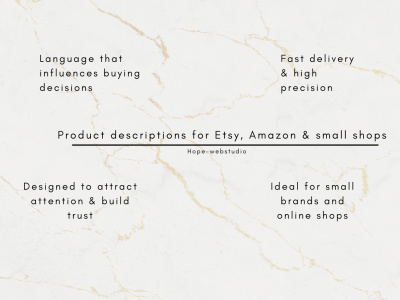 I will write a high-converting product Description for Etsy, small Shops