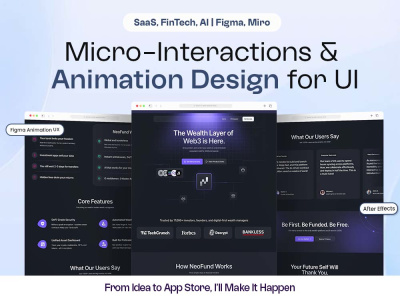 Micro-Interactions & Animation for SaaS & Mobile Apps | Figma, After ...