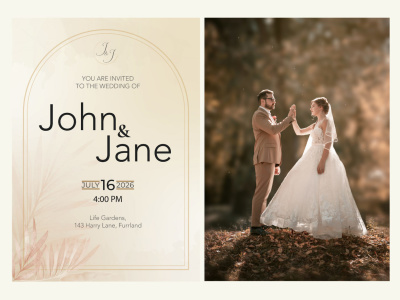 ⭐ Luxury Minimalist Wedding Invitation Suite | Modern & Elegant