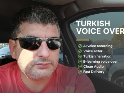 Turkish Male Voice Over for AI Datasets, Commercials and E-Learning