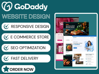 GoDaddy Website Design, GoDaddy Website Redesign, Landing Page development