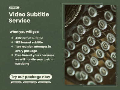 English and/or Indonesian Subtitle in ASS/SRT Format