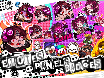 Twitch emotes, badges, pannels for Twitch, Discord, Kick