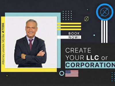 Your LLC created and I will be your US attorney LLC organizer