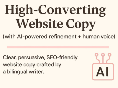 Professional Website Copy (ENG/ITA) with Human-Level AI Optimization