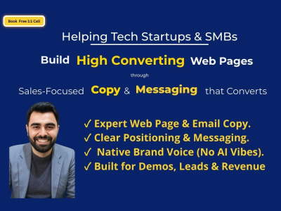 B2B Tech Copywriter | Sales Pages, Landing Pages, Emails & Funnels for SaaS