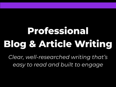 A clear, well-written long-form article or blog post