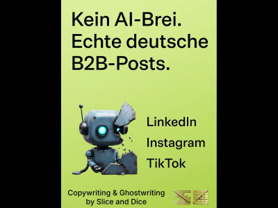 Write German B2B LinkedIn & social media posts (copy only)