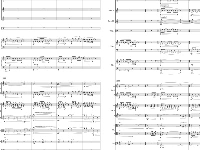 Professionally engraved score and sheet music.