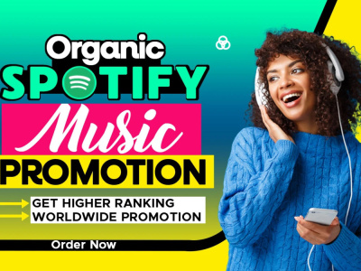Organic spotify music promotion get 100k active stream view music promotion