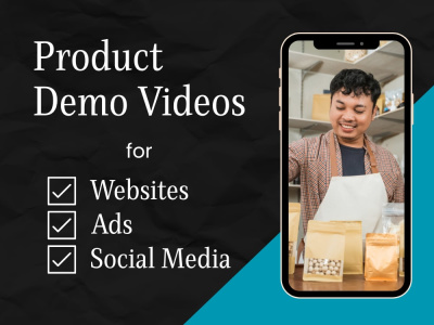 Product demo videos for websites, ads, and social media