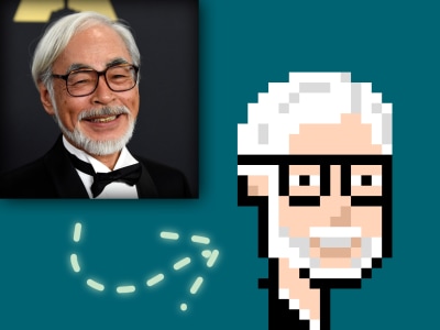 Image to pixel art portrait