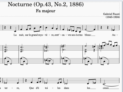 A transposed music sheet, ready for you to perform