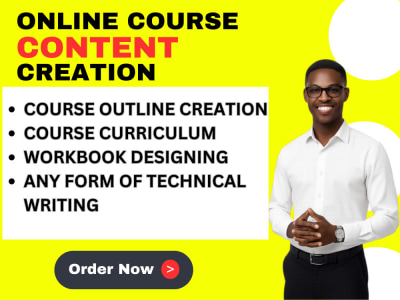 Online Course Content, Lesson Plan, Worksheet, Course Curriculum