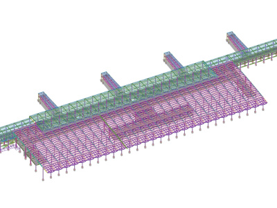 Steel shop drawings with 3d Tekla Model and Material take-off.
