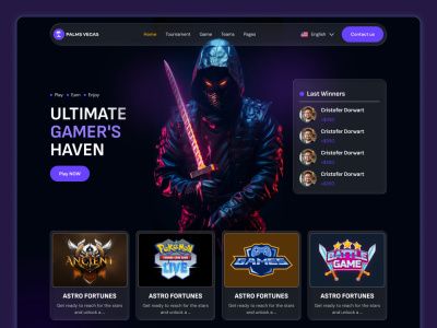 Stunning gaming, nft, blockchain and web3 landing page UI UX in figma