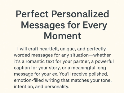 Perfect Message Crafting for Every Emotion