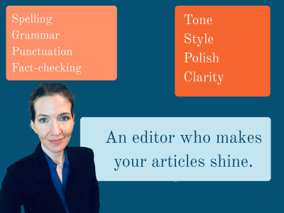 Professional copyediting of your article/blog post