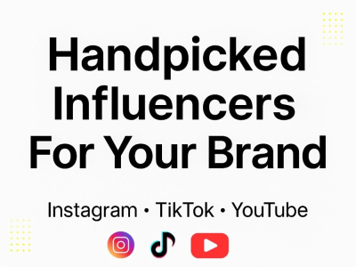 Handpicked Instagram, TikTok & YouTube Influencers for Your Brand