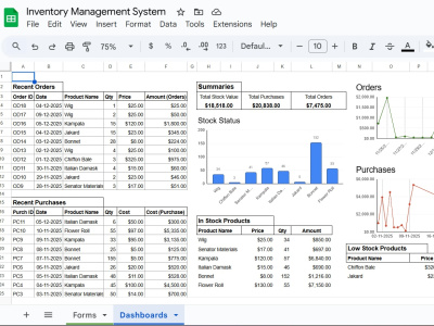 Apps Script enabled Inventory Management system | Upwork