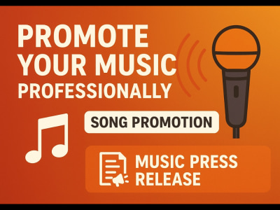 Promote your music professionally, song promotion, musician