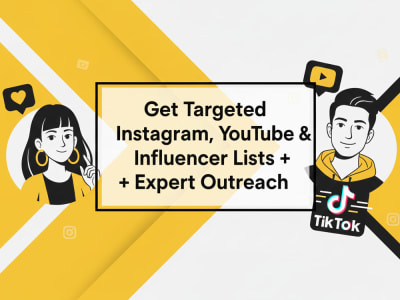 Targeted Instagram & YouTube Influencer Lists + Outreach