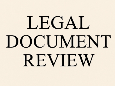 A legal document review done by a Barrister