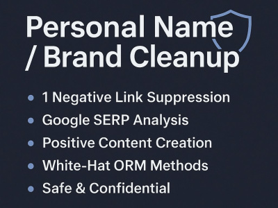 Online Reputation Management | Negative Link Suppression Services