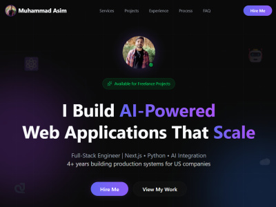 A modern website with Next.js, React.js & Tailwind CSS | Upwork