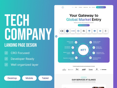 CRO Focused Tech Landing Page Design for SaaS and IT Brands