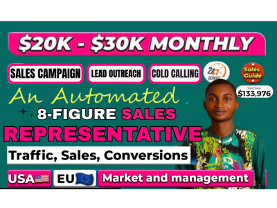 Sales representative sales closer  lead generation 8figure high ticket sale
