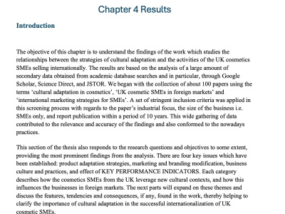 Statistical Data Analysis & Results Chapter Write-up (SPSS/AMOS)