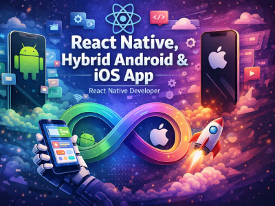 React Native, Hybrid Android & IOS app