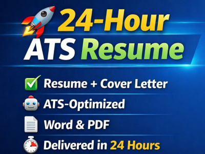 Resume Writing, CV, ATS Compliant, Cover Letter Writing, LinkedIn Expert.