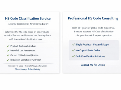 HS Code (GTIP) classification for import and export