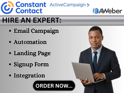 Email automation landing page on Aweber, active campaign, constant contact