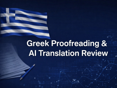 Greek Text Proofreading & AI-Generated Translation Review