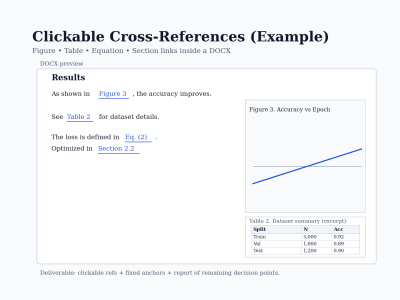DOCX Clickable Cross-References Pack