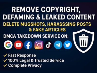 DMCA Takedown Specialist For Copyright, Infringment | Brand Protection