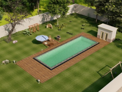 Landscape, Pool, Patio & Outdoor Space Design (3D + Working Drawings)
