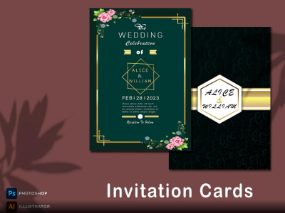 Design professional wedding, party, birthday invitation card