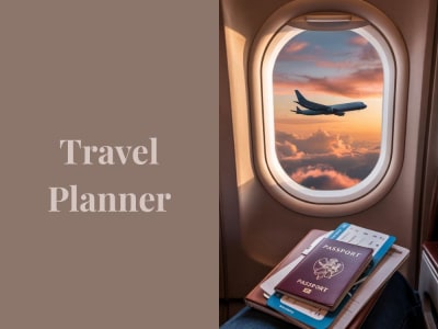 Executive Travel Itinerary & Planner (Business, Events & Leisure Trips)