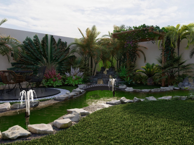 3D Realistic Landscaping Design